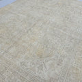 Classic Muted Vintage Area Rug/ Handmade Wool Oushak rug Beige Brown, Tan