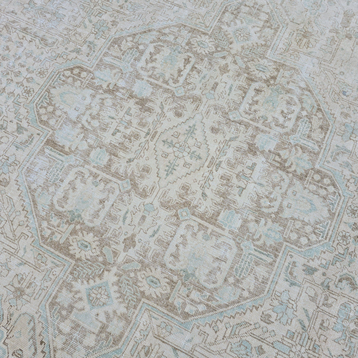 9x12 Vintage Oushak Wool Rug: Pink Brown Boho Turkish Area Rug