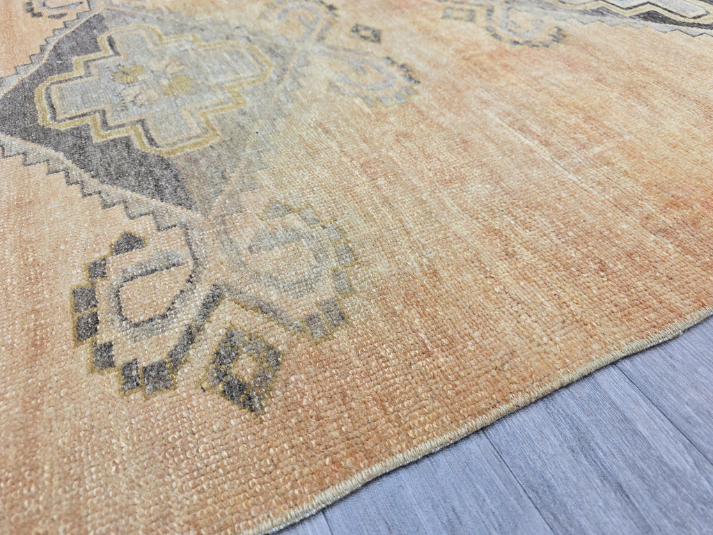 Hand Knotted Wool Vintage Turkish Runner Rug (3.3x14 feet)
