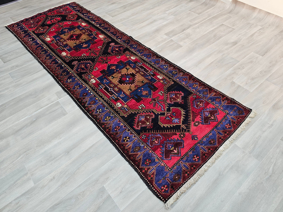 3.50x10 feet Hand Knotted Wool Antique Anatolian Runner Rug