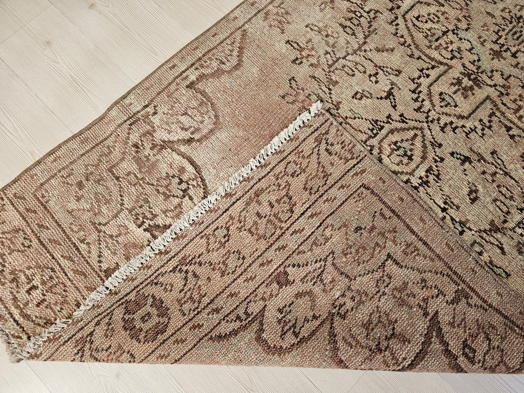 4x9 Authentic Vintage Wool Turkish Rug