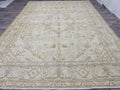 10x13 Oushak Area Rug : Hand Knotted High Quality Neutral Vintage Turkish Carpet