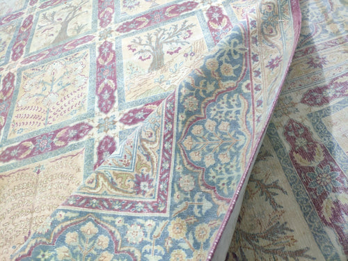 10x13 Antique Hand-Knotted Wool Anatolian Rug: Retro Farmhouse Decor