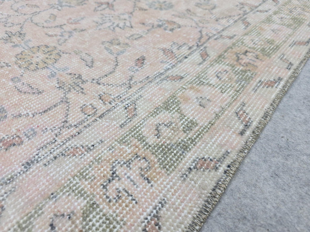3x11 Vintage Oushak Runner Rug – Handmade Wool, Faded Turkish Style