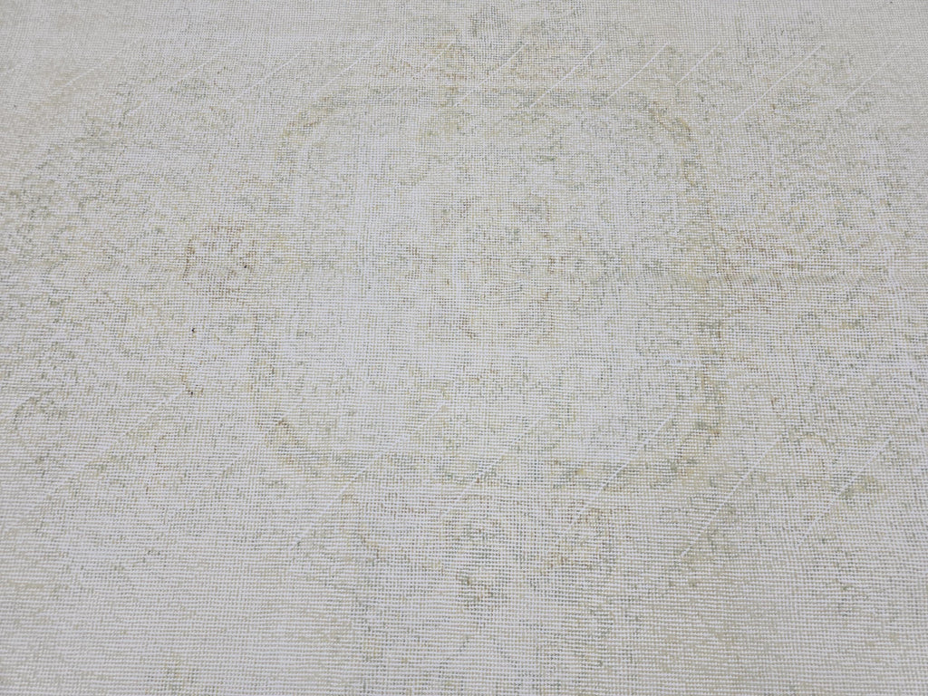 6x10 Vintage Turkish Oushak Rug: Hand-Knotted Wool, Neutral Beige
