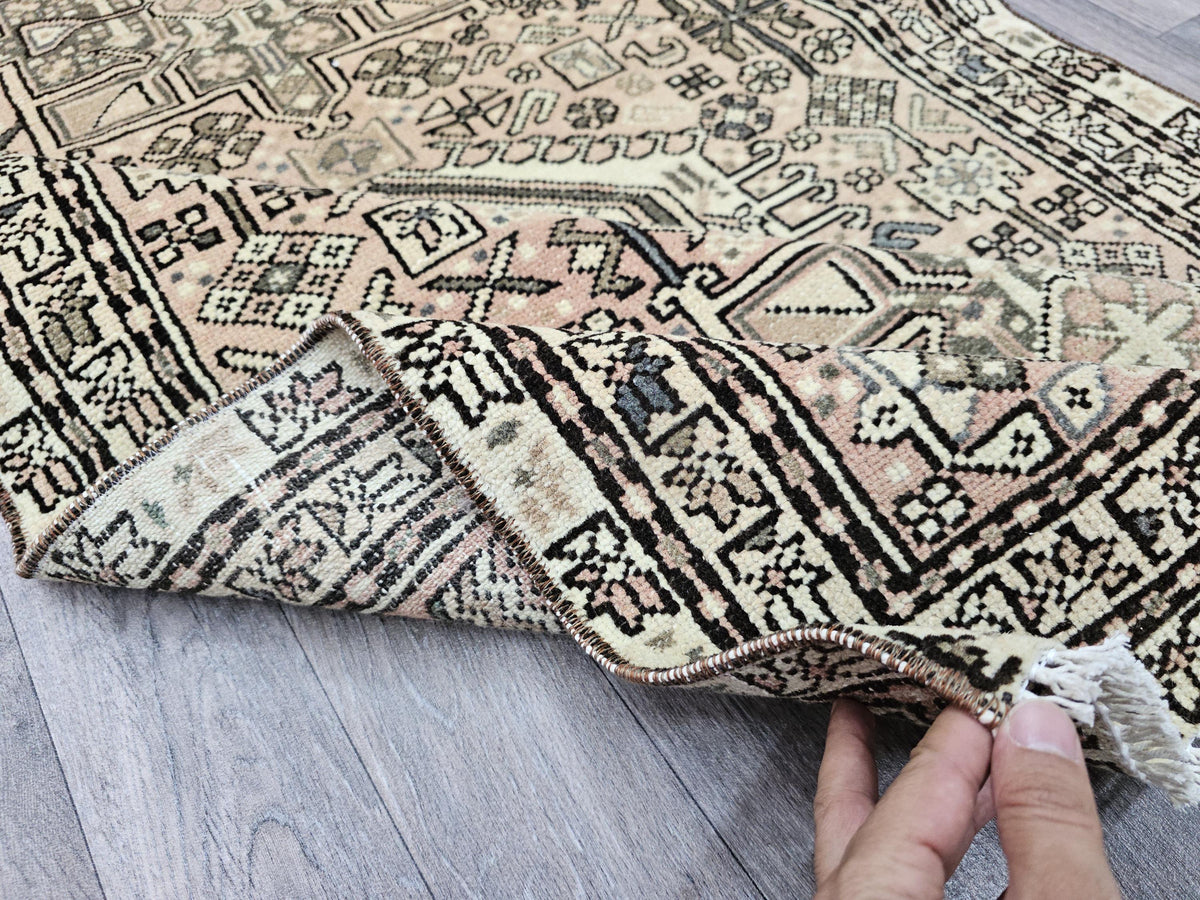3x11 Antique Wool runner Rug - Vintage Anatolian Runner Rug: Hand-Knotted Geometric Hallway Aisle Runner Rug (3.10x10.80 feet)