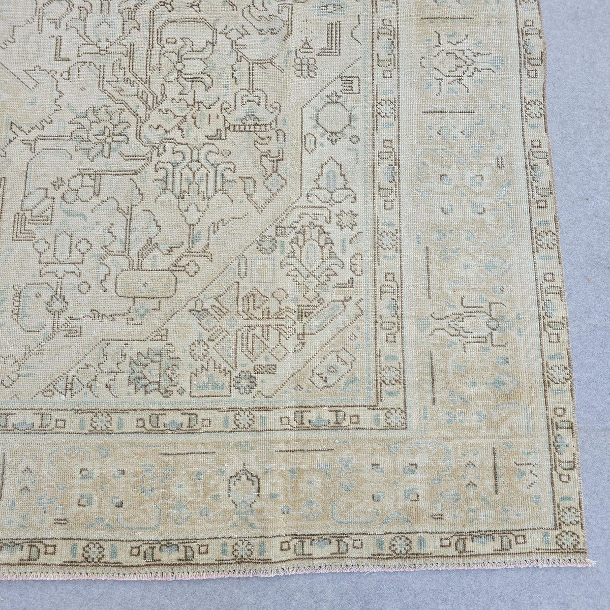 8x11 Oushak Rug: Handwoven Wool Area Rug, Vintage Turkish Area Rug