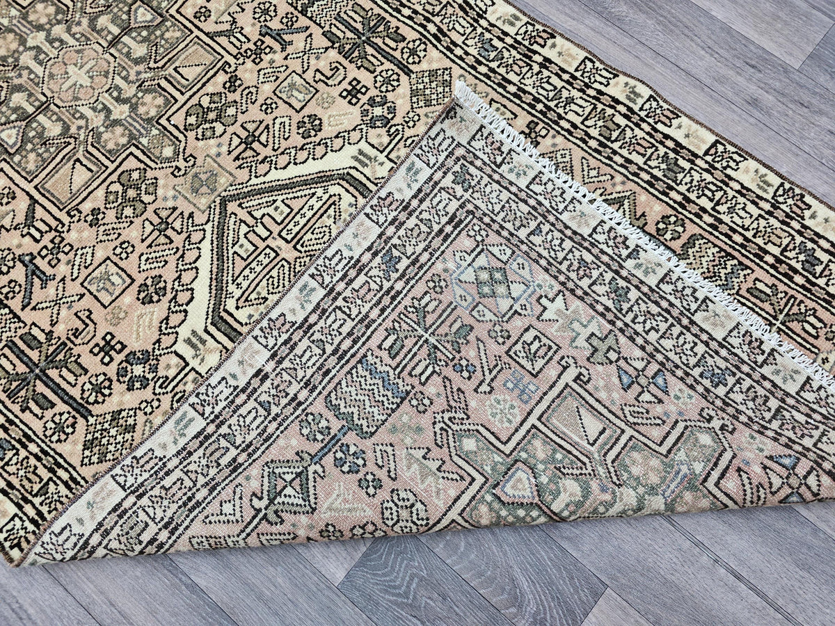 3x11 Antique Wool runner Rug - Vintage Anatolian Runner Rug: Hand-Knotted Geometric Hallway Aisle Runner Rug (3.10x10.80 feet)