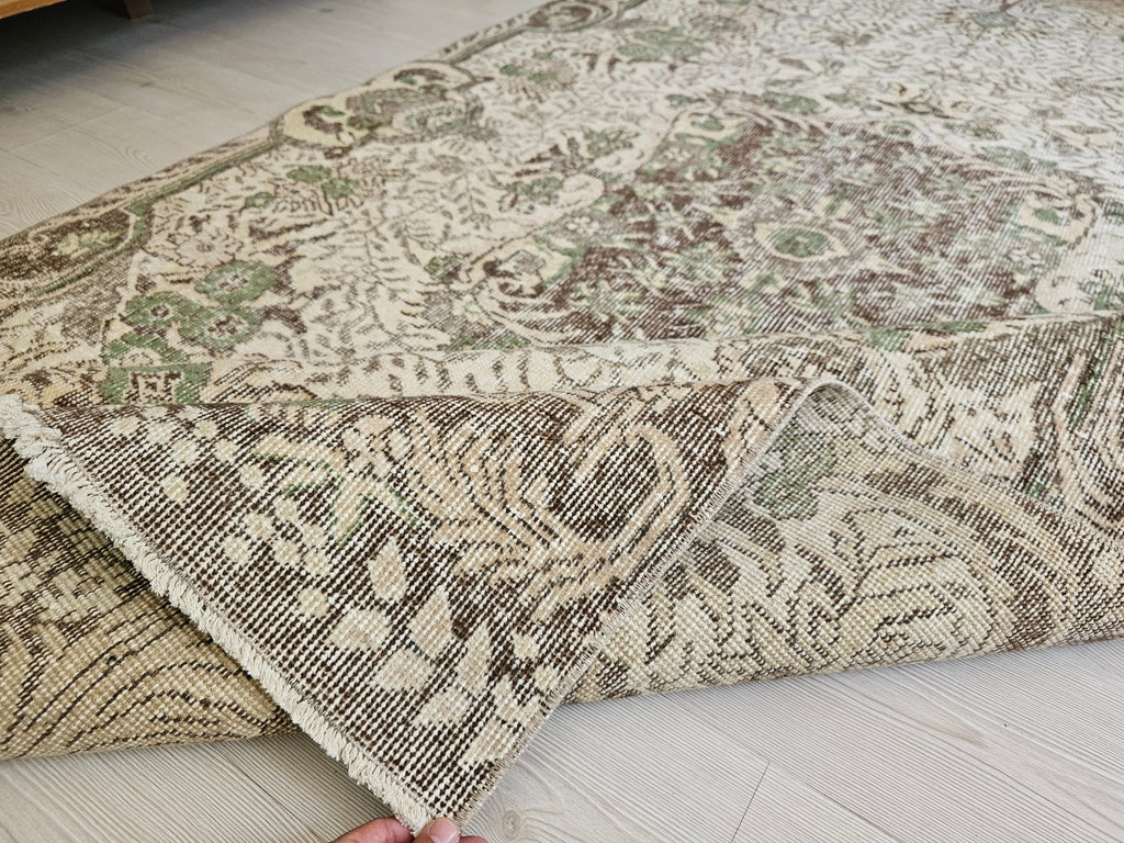 5x10 Turkish Area Rug - Vintage Oushak Rug - High Quality Wool Oriental Carpet - Authentic Anatolian rug //5.20x9.70 feet