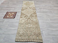 Vintage Turkish Runner Rug: Hand-Knotted Wool Oushak, Earth Tone (2.60x9.60 ft)