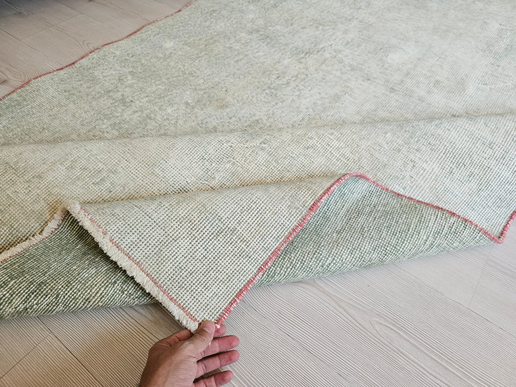 4x7 Vintage Turkish Green Rug