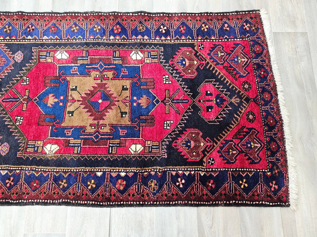 3.50x10 feet Hand Knotted Wool Antique Anatolian Runner Rug