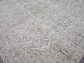 Oversized Neutral Oushak Rug: Vintage Turkish Wool Carpet (9.35x12.30 ft)
