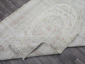 Neutral Oushak Accent Rug – 5x8.2 ft | Handmade in Cream, Beige, and Faded Pink