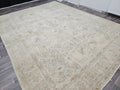 9x12 Distressed Oversize Neutral Anatolian Rug | Geometric Wool Area Rug