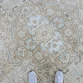 9x12 Neutral Oushak Rug: 9.5x12.5 ft, Hand-Knotted Wool, Muted Beige