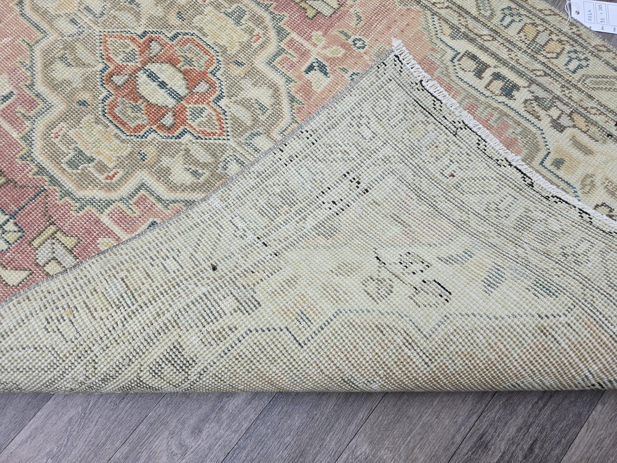 Antique Wool Runner Rug: Vintage Anatolian Stair Carpet (3x12.65 ft)