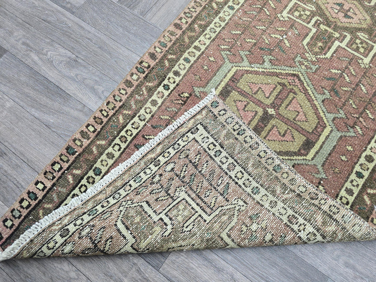Narrow and Long Classic Vintage Runner/ 2.40x13.60 feet / Handmade Geometric Oriental Turkish Runner Rug