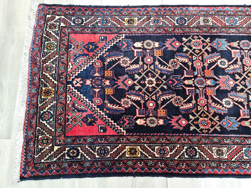 4x10 Vintage Runner Rug: Hand-Knotted wool Oushak Runner, 3.60x10.25 ft