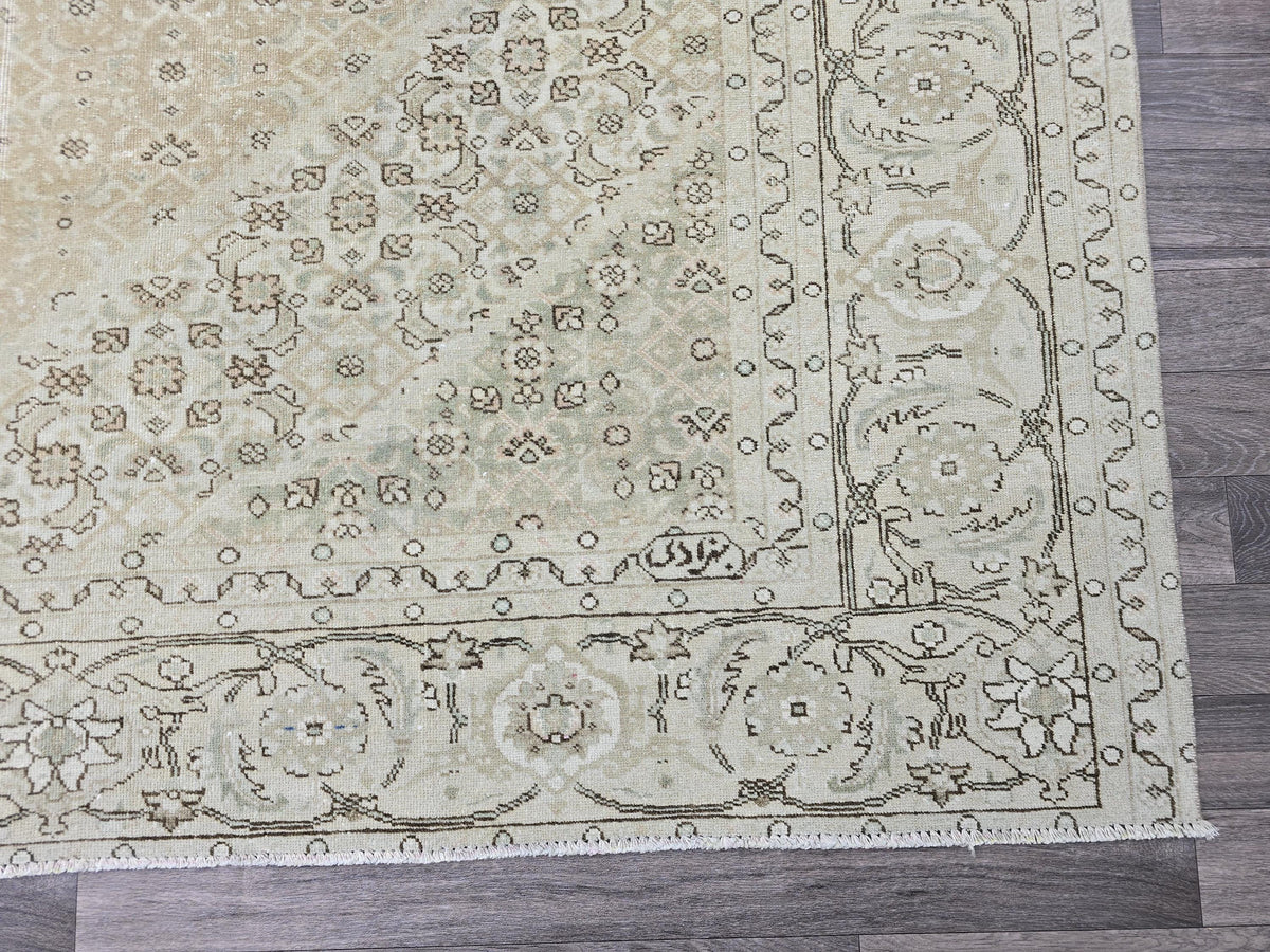 Hand Knotted Vintage Turkish Oushak Rug (9.70 x 12 ft)