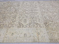 8x15 Hand Knotted Wool Area Rug, Muted Beige Floral Living Room Carpet (8x15 ft)