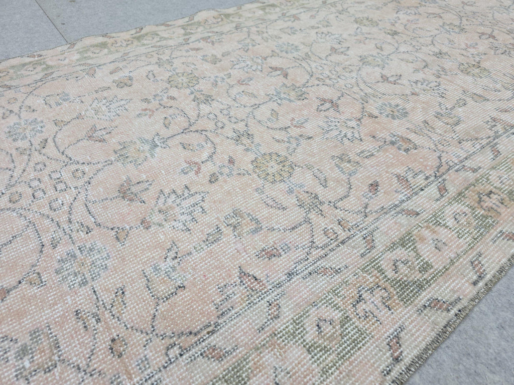 3x11 Vintage Oushak Runner Rug – Handmade Wool, Faded Turkish Style