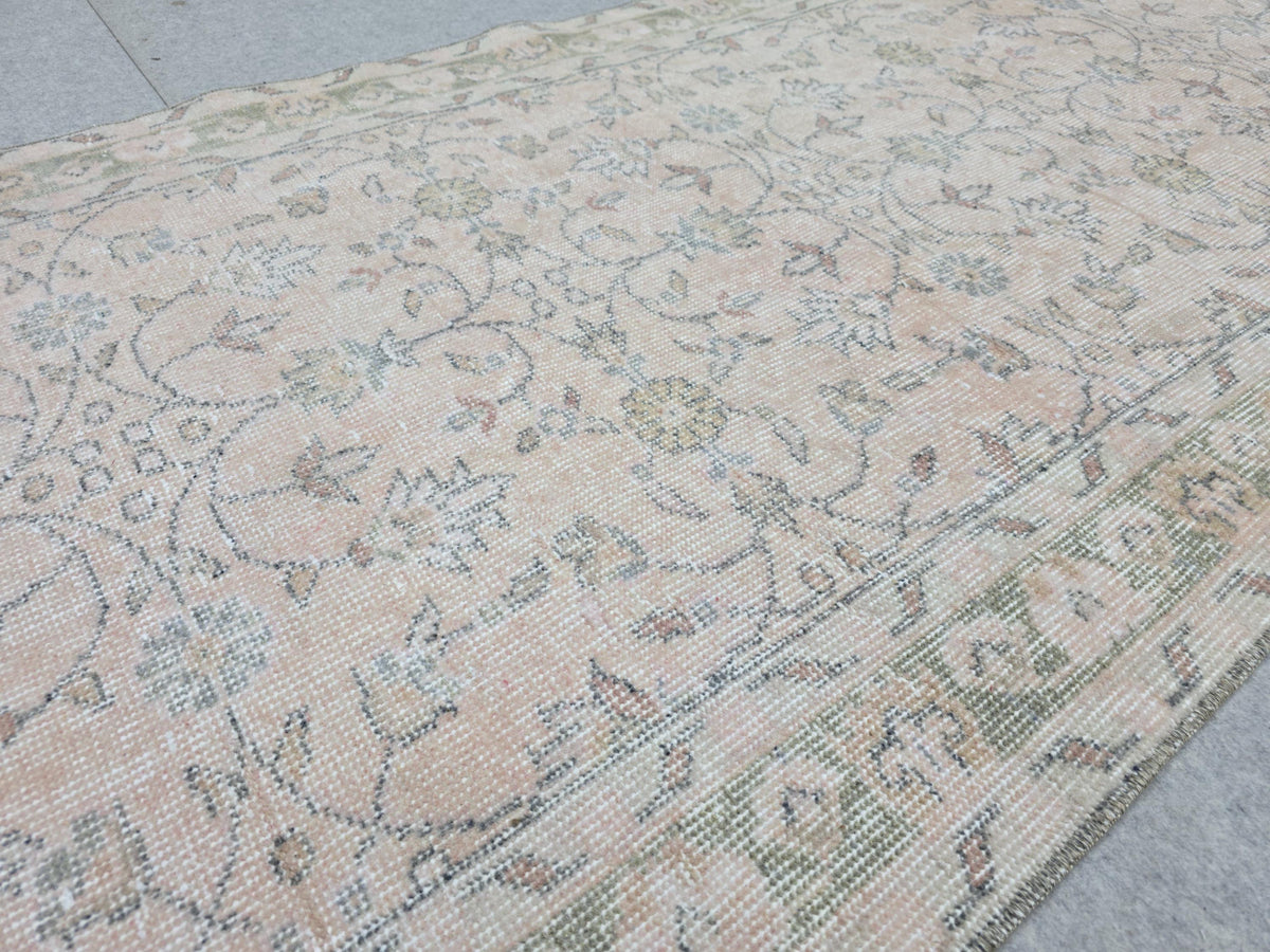 3x11 Vintage Oushak Runner Rug – Handmade Wool, Faded Turkish Style