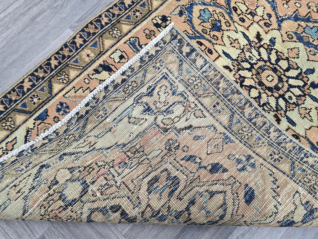 Hand Knotted Vintage Runner (3.40x10 ft): Traditional Pastel Hallway Rug
