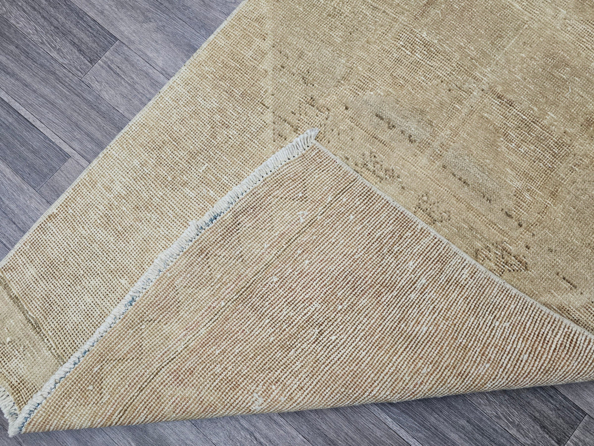 3x12 Vintage Neutral Turkish Runner Rug