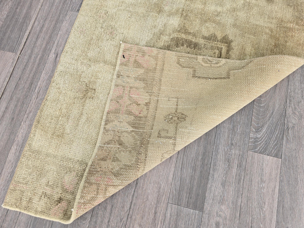 Vintage Turkish Oushak Runner Rug, 2.6' x 6.7', Neutral Tones