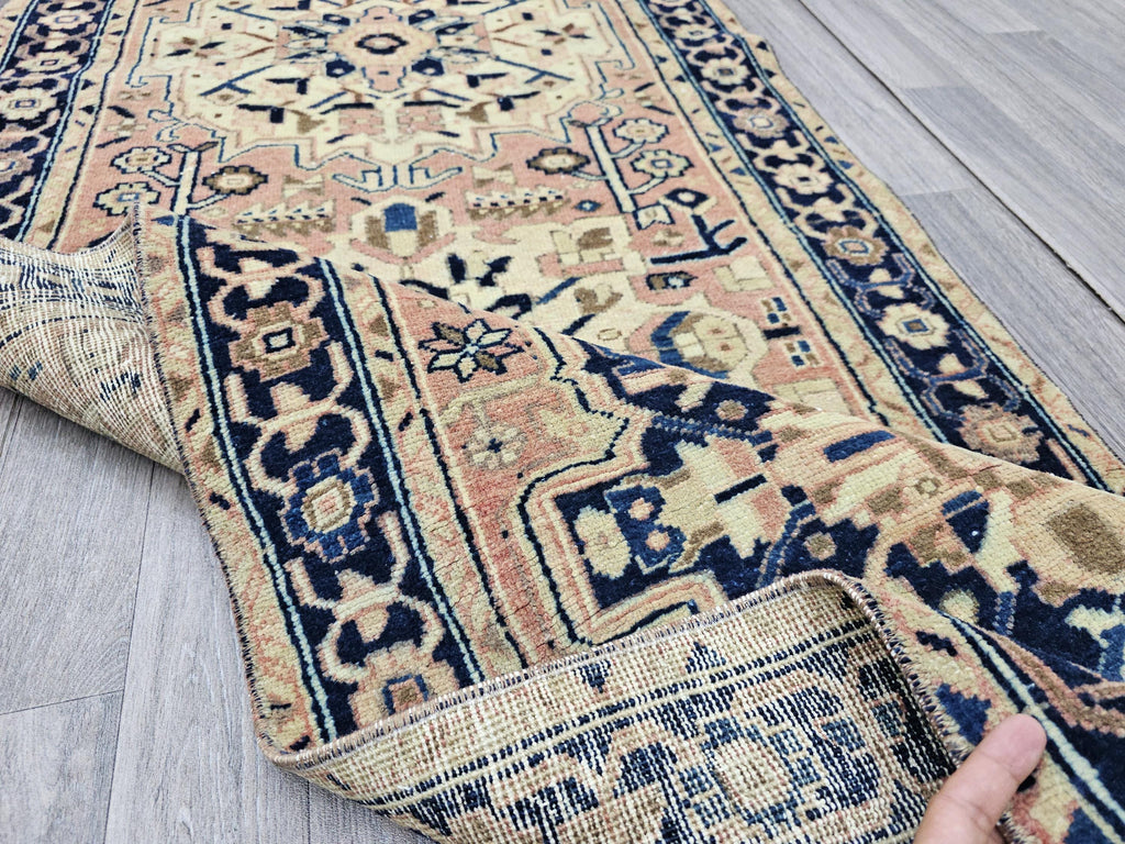 3x11 Wool Oushak Runner - Handmade AUthentic rug Runner - Hand-Knotted Muted Runner Rug: Vintage Turkish Entryway Rug (3.20x10.75 feet)