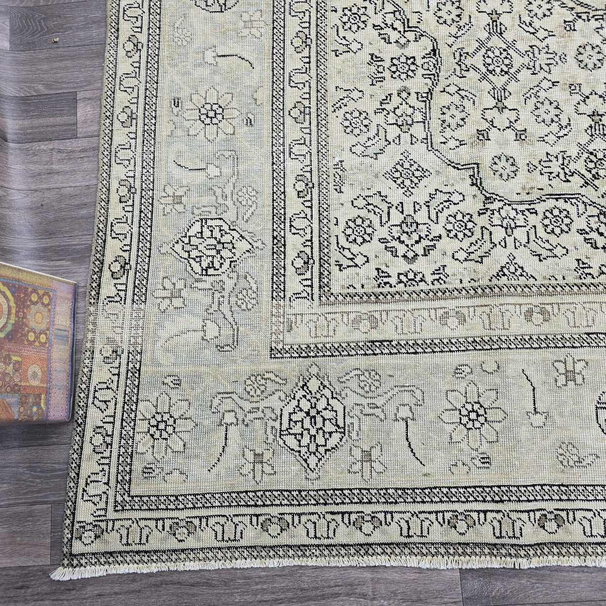 Oushak Wool Rug 10x12, Distressed Turkish Area Rug, Hand Knotted High Quality Neutral Area Rug, Rug for Livingroom and Bedroom