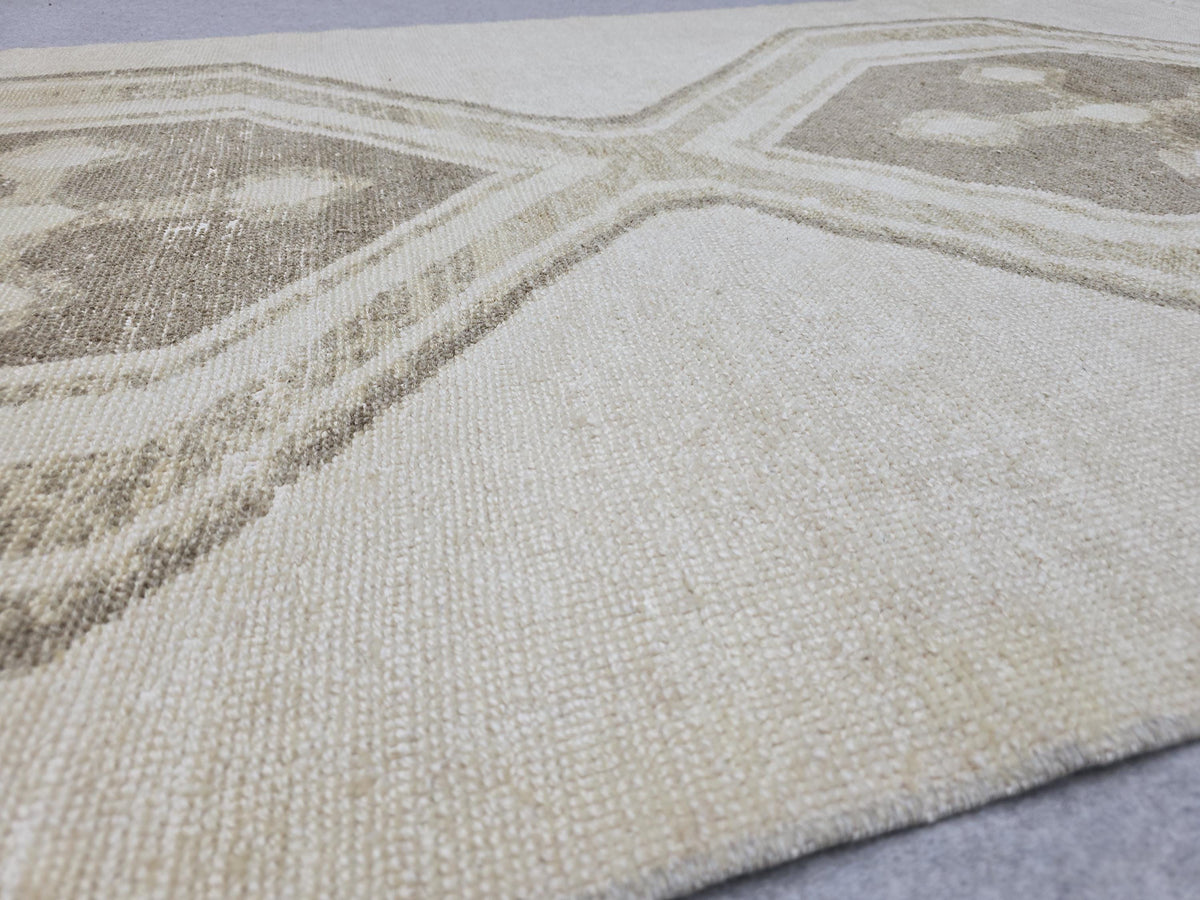 3x15 Turkish Runner Rug, Neutral Faded Vintage Wool Hallway Runner, Extra Long Distressed Anatolian Medallion Corridor Rug, Boho Decor