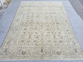 Turkish 9x12 Oushak Rug Neutral : Muted Vintage Wool Carpet  (9.3x12.4 ft)