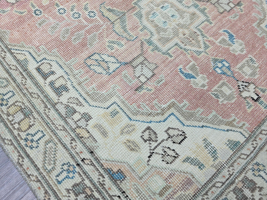 Antique Wool Runner Rug: Vintage Anatolian Stair Carpet (3x12.65 ft)