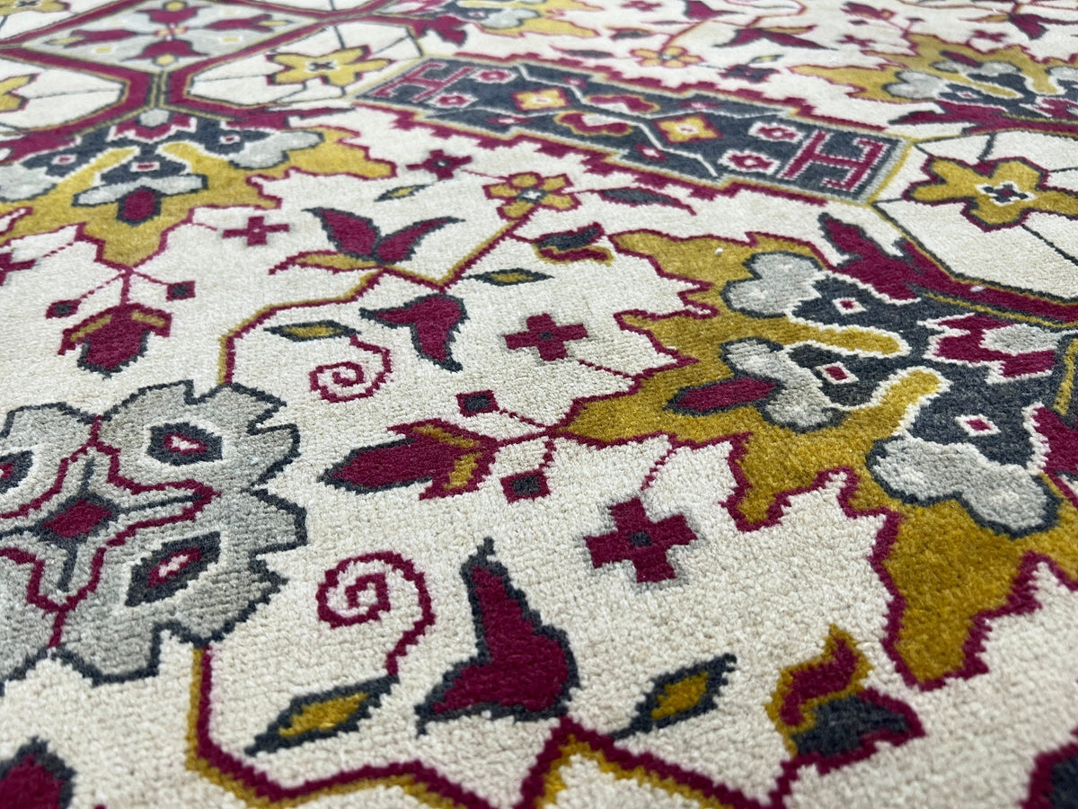 9x12 Colorful Vintage area Rug Hand Knotted Traditional Anatolian Carpet