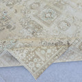 9x12 Neutral Vintage Turkish Oushak Area rug /9.50x11.80 feet