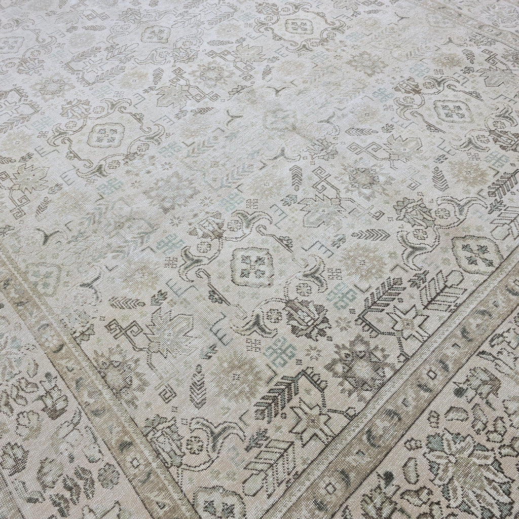 9x13 Antique Oushak Rug – 9.40x12.65 feet Turkish Wool Rug Hand Knotted - Large Vintage Area Rug