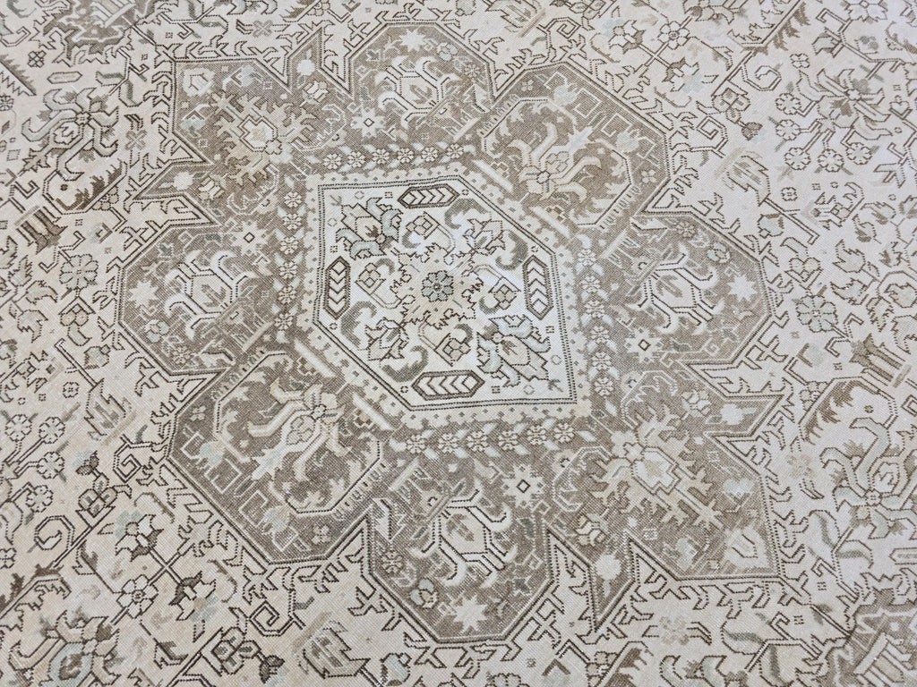 Wool Oushak Rug: 10x12 Vintage Turkish Anatolian Carpet
