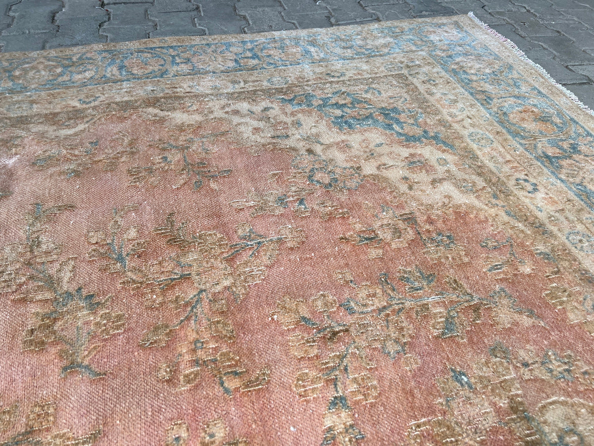 8x12 feet Vintage Turkish Area Rug for Bedroom and Livingroom