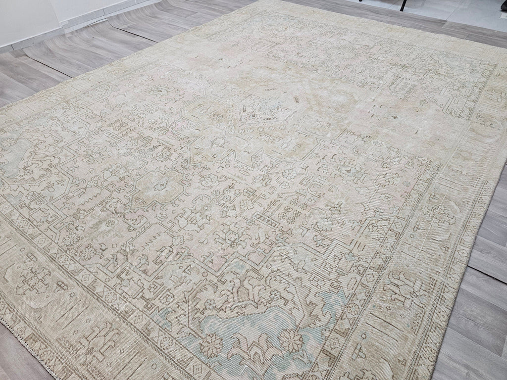 9x12 Wool Rug - 9.50x12.15 feet | Large Area Carpet - Hand Knotted Vintage Turkish Area Rug for Livingroom and Bedroom