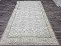 Vintage Turkish Oushak Rug 6x10: Handknotted Wool Floral Carpet