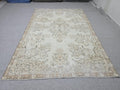 Floral Anatolian Style Rug 7x10, Handwoven Wool Vintage Carpet