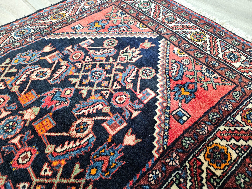 4x10 Vintage Runner Rug: Hand-Knotted wool Oushak Runner, 3.60x10.25 ft