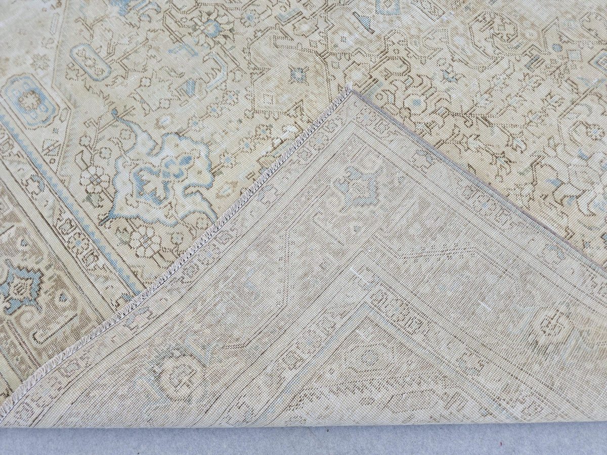 9x12 Antique Oushak Area Rug for Bedroom and Livingroom/ High Quality Turkish Rug Handmade/ Neutral Wool Area Rug/ Large Authentic Carpet