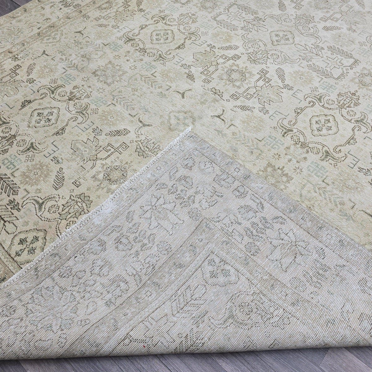 9x13 Antique Oushak Rug – 9.40x12.65 feet Turkish Wool Rug Hand Knotted - Large Vintage Area Rug