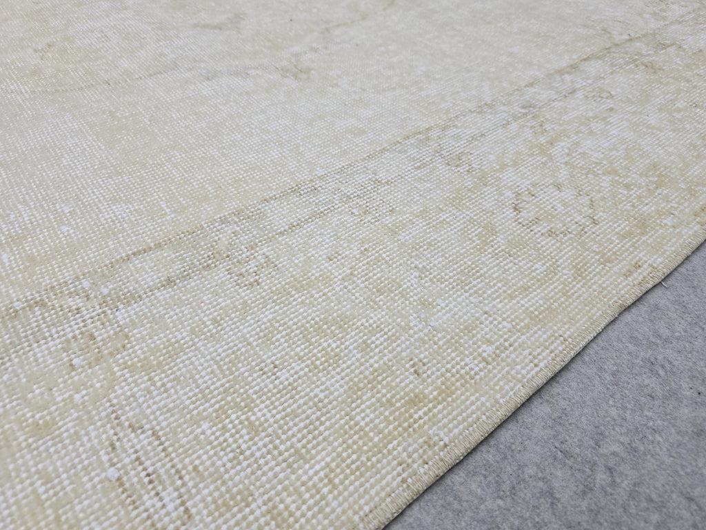 7x10 Cream/Beige Hand Knotted Turkish Area Rug