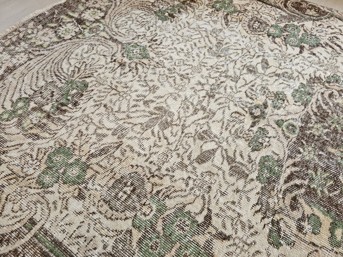 5x10 Turkish Area Rug - Vintage Oushak Rug - High Quality Wool Oriental Carpet - Authentic Anatolian rug //5.20x9.70 feet