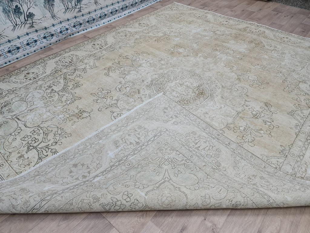 9x12 Modern Oushak Rug / 9.5x12.35 feet /Hand Knotted Wool Carpet/ Oriental Vintage Rug