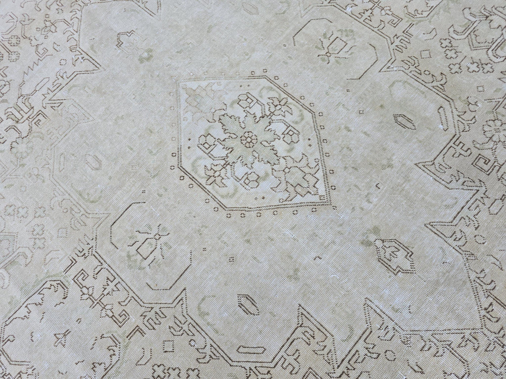 9x13 Oushak Area Rug : Neutral Vintage Oversize Carpet